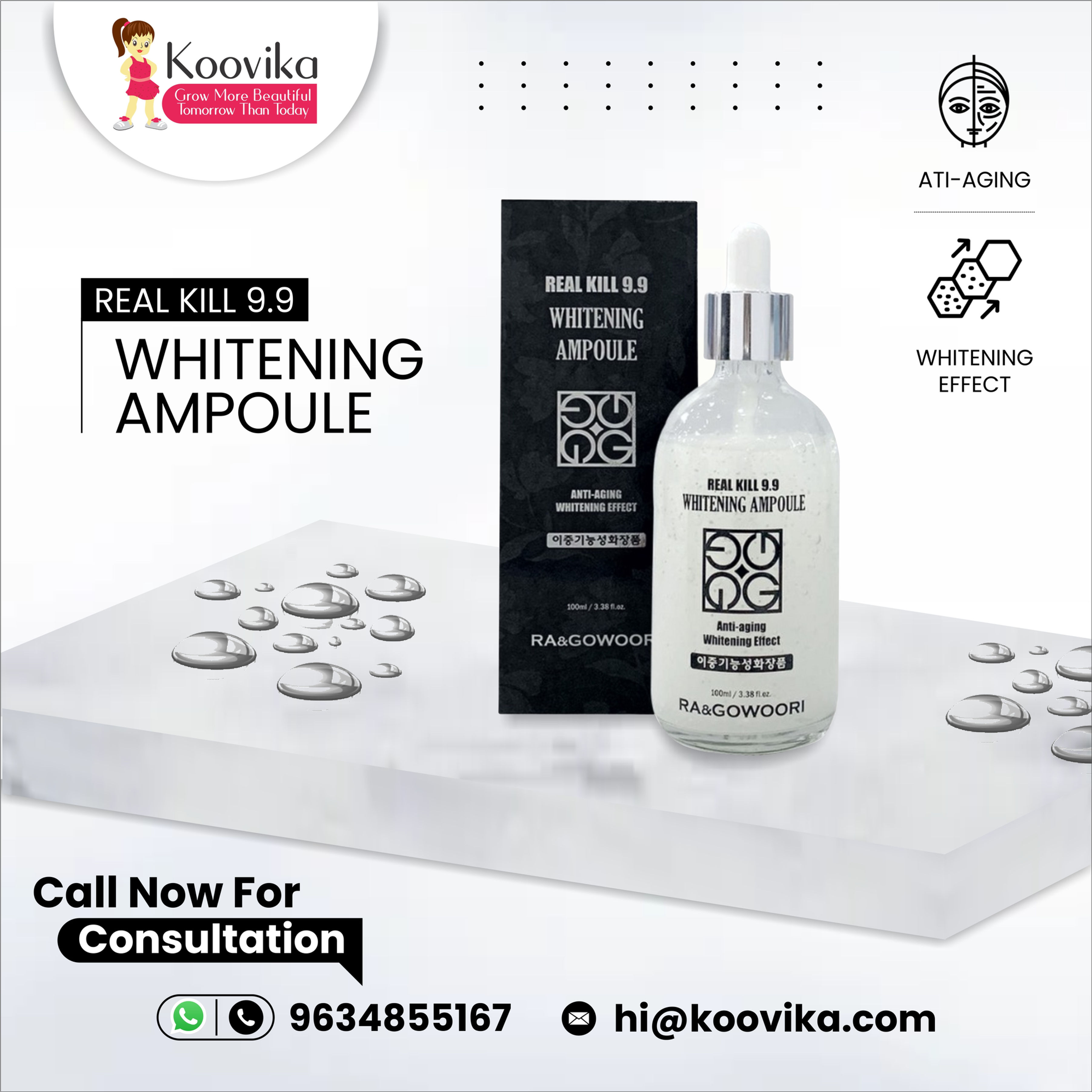 Real Kill 9.9 Whitening Ampoule