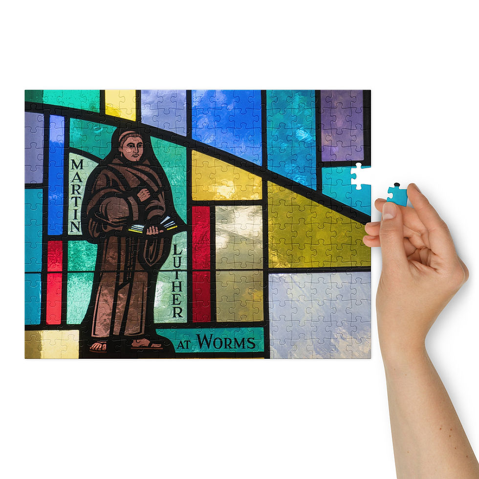 Martin Luther at Worms stained glass puzzle
