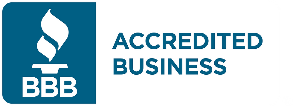 BBB Accredited Business logo, indicates business accreditation, trust, and reliability for customers.