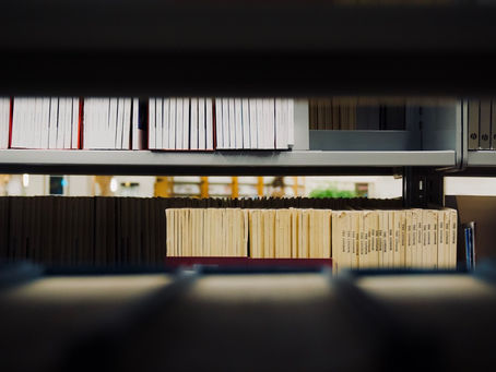 Books on a shelf