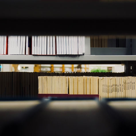 Books on a shelf