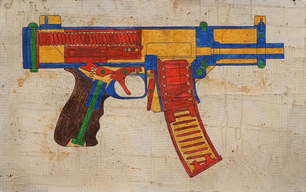 Homemade machine gun