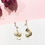 Thumbnail: Gold Leaves Dangle Earrings | 金色樹葉長耳環