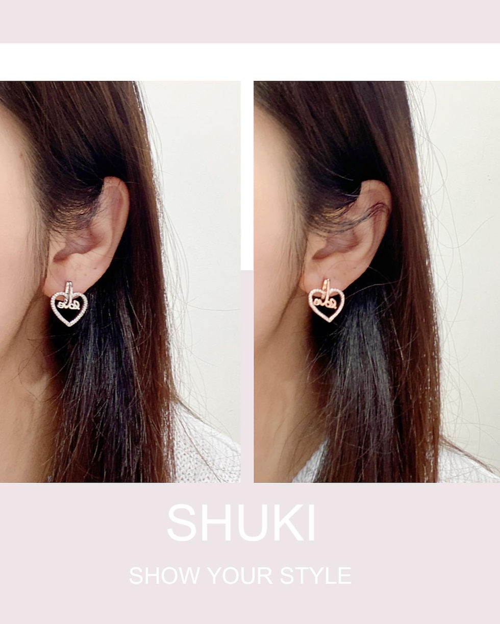 Thumbnail: Rhinestone LOVE Earrings | 水鑽愛心耳環