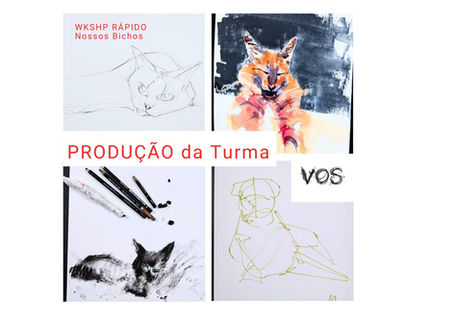 Resultado do workshop rápido VOS: Nossos bichos em sketch