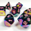 Thumbnail: "Chromatic Dragon" metal dice set, rainbow pink D&D dice