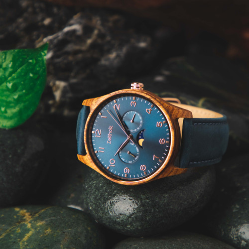 Zeitholz】zei-0232N(時計/ﾌﾞﾙｰ×ﾌﾞﾙｰ) Unisex | atsophy