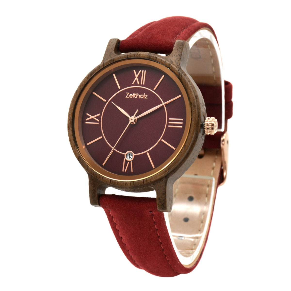 【Zeitholz】zei-0279(時計/ﾜｲﾝ×ﾚｯﾄﾞ)  Ladies