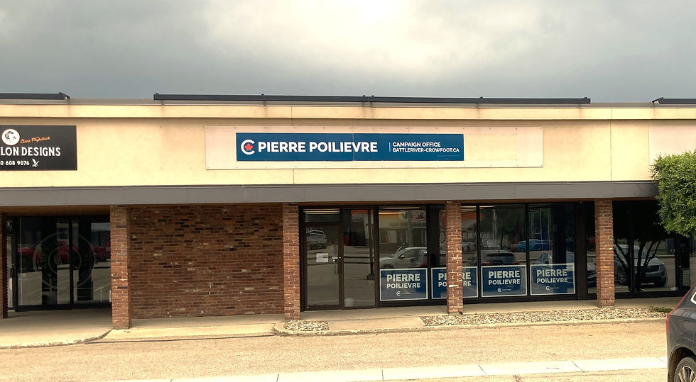Pierre Poilievre’s campaign headquarters in Camrose. If PP gets peckish, an A&W is across the street.