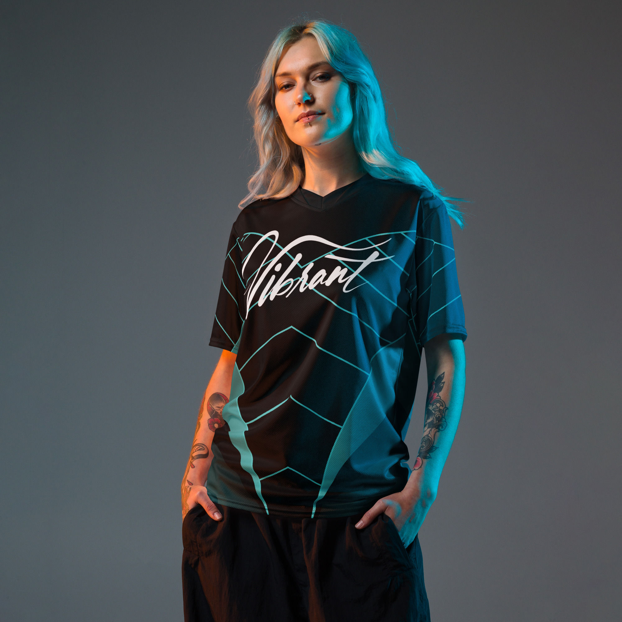 Vibrant unisex sports jersey