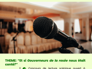 Règlement du concours de lecture scénique