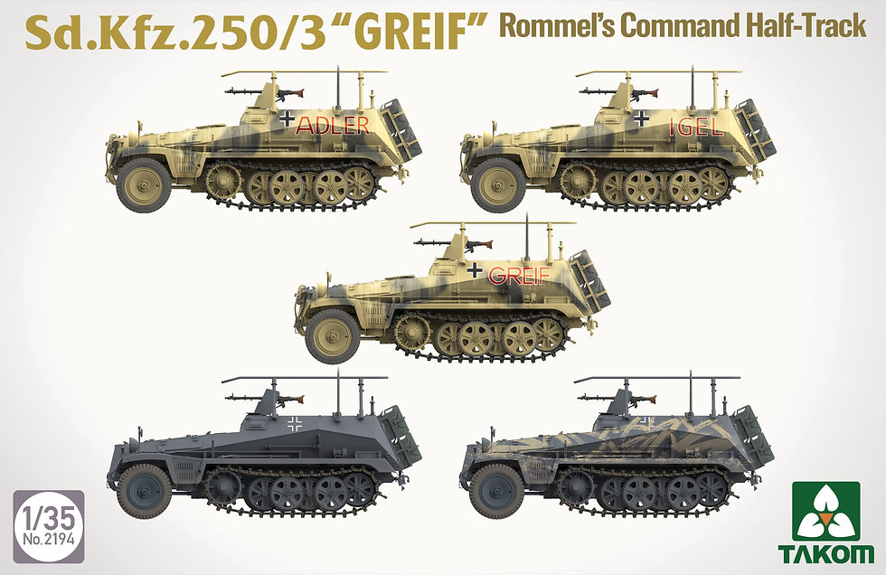 Миниатюра: 2194 Takom 1/35 Немецкий БТР Sd.Kfz 250/3 "Greif" + 2 фигурки и обвес
