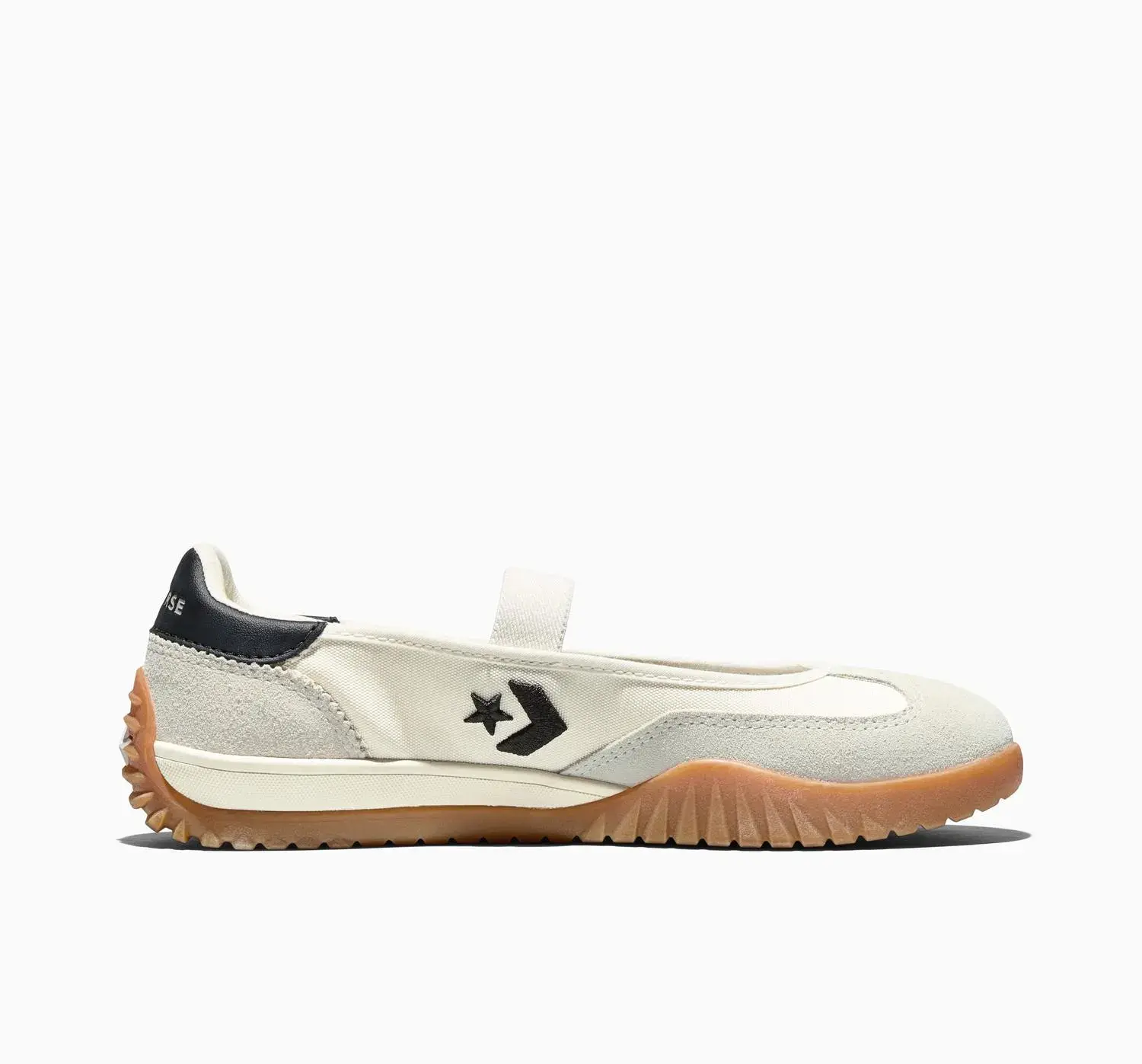 RUN STAR TRAINER BALLET FLAT LO TOP EGRET/BLACK/GUM