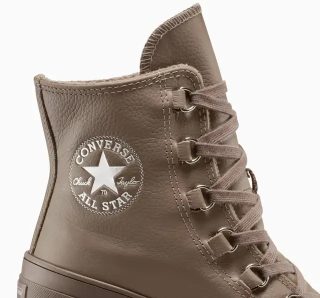 Миниатюра: AS CHUCK 70` DE LUXE HEEL PLATFORM LEATHER  CLASSIC TAUPE/CLASSIC TAUPE
