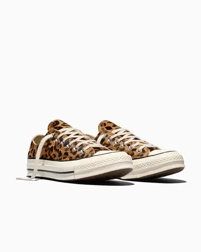 Thumbnail: CHUCK 70`LEOPARD-PRINT PONY HAIR BROWN /HONEY STICK/EGRET