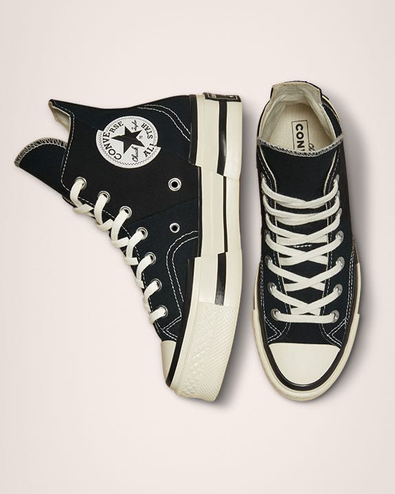 Thumbnail: CHUCK 70` PLUS HI TOP CANVAS BLACK/EGRET