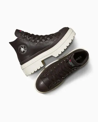 Миниатюра: AS LUGGED HEEL PLATFORM WATERPROOF LEATHER MUDGUARD/MUDGUARD/EGRET