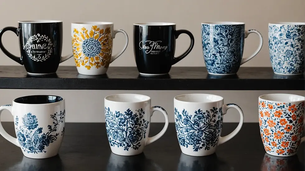 A collection of beautifully handcrafted mugs