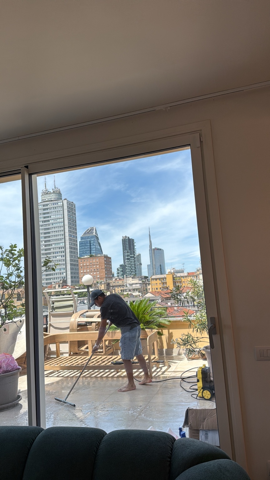 Intervento su terrazzo a Milano