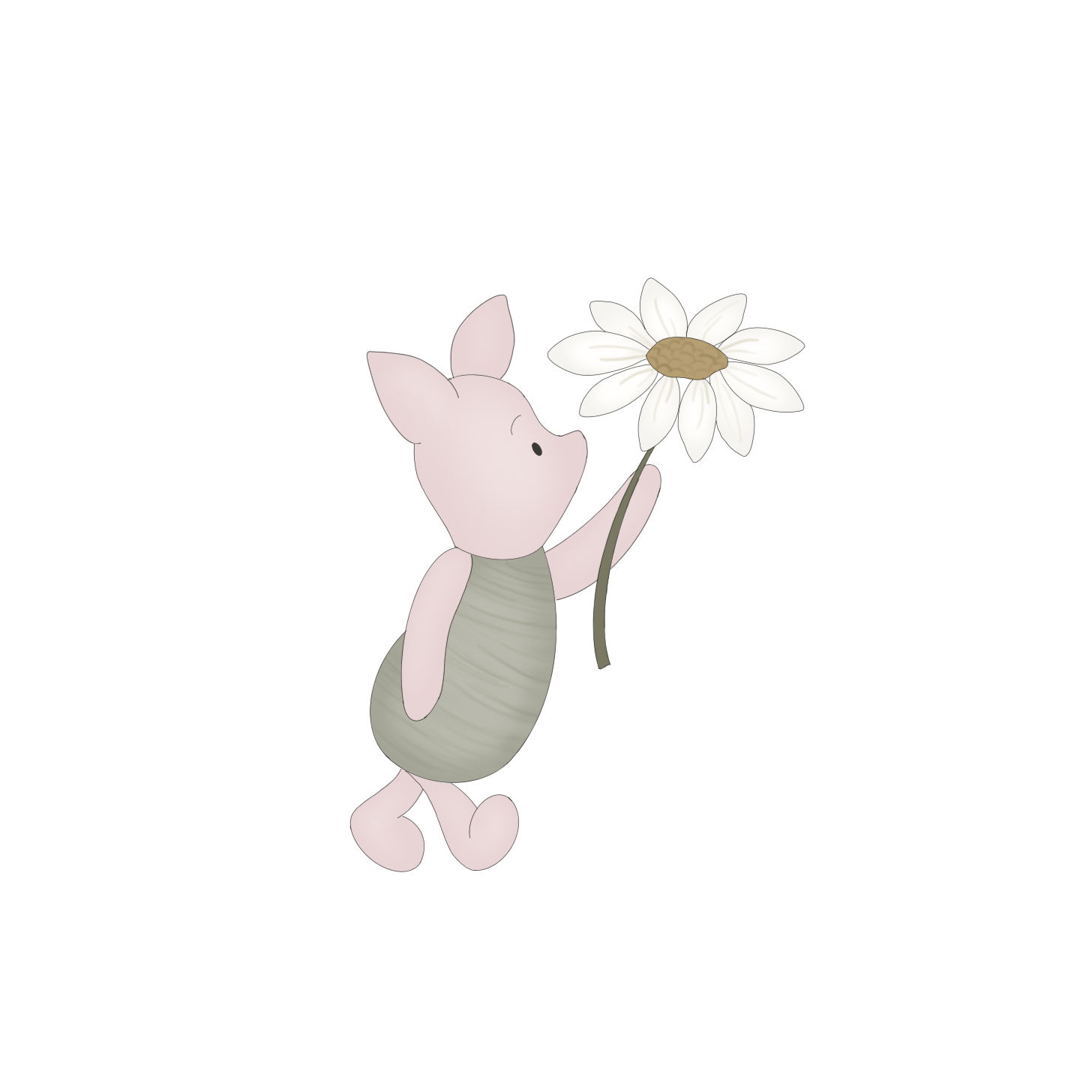 STL Flower Pig-4.75"