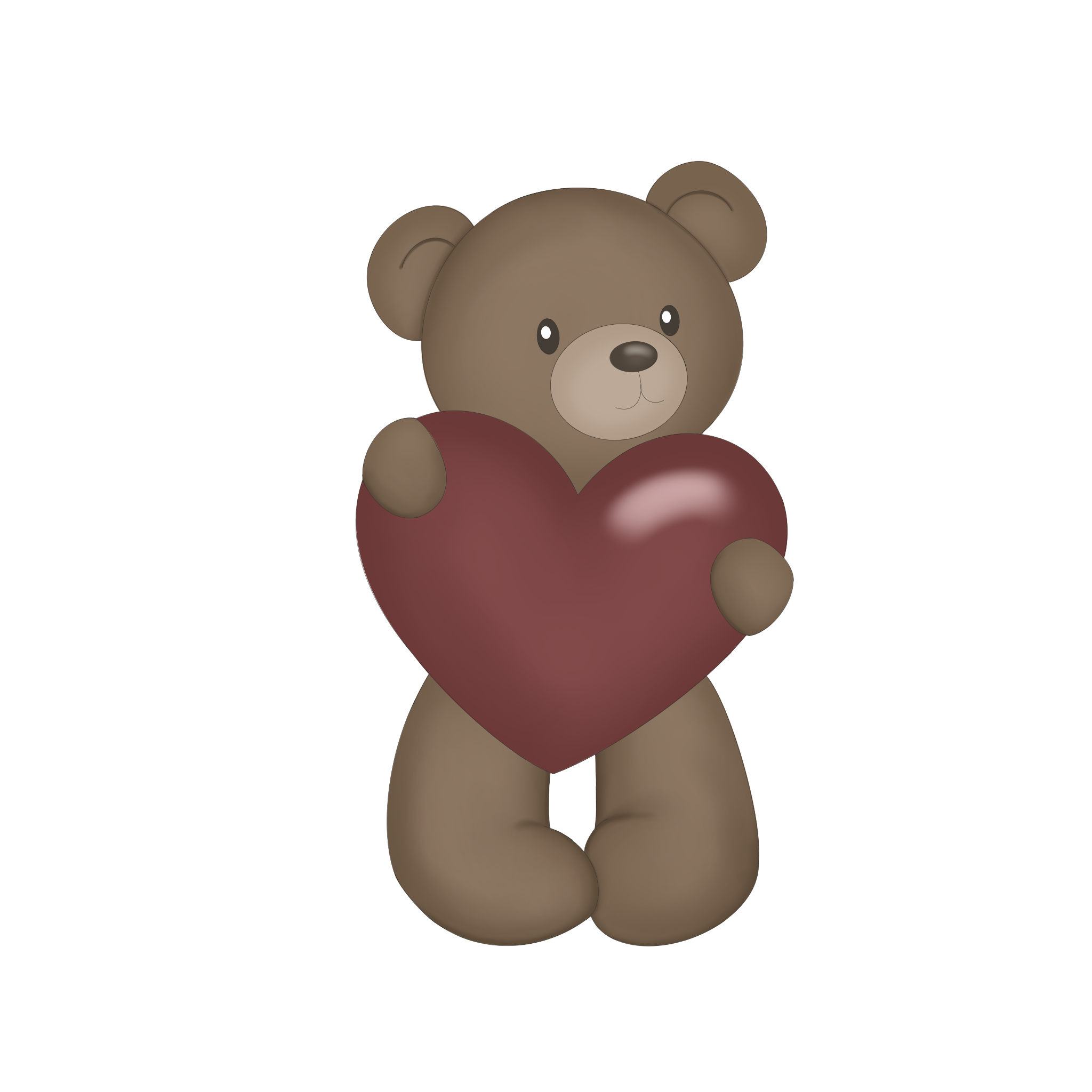 Stackable Bear Heart Cookie Cutters