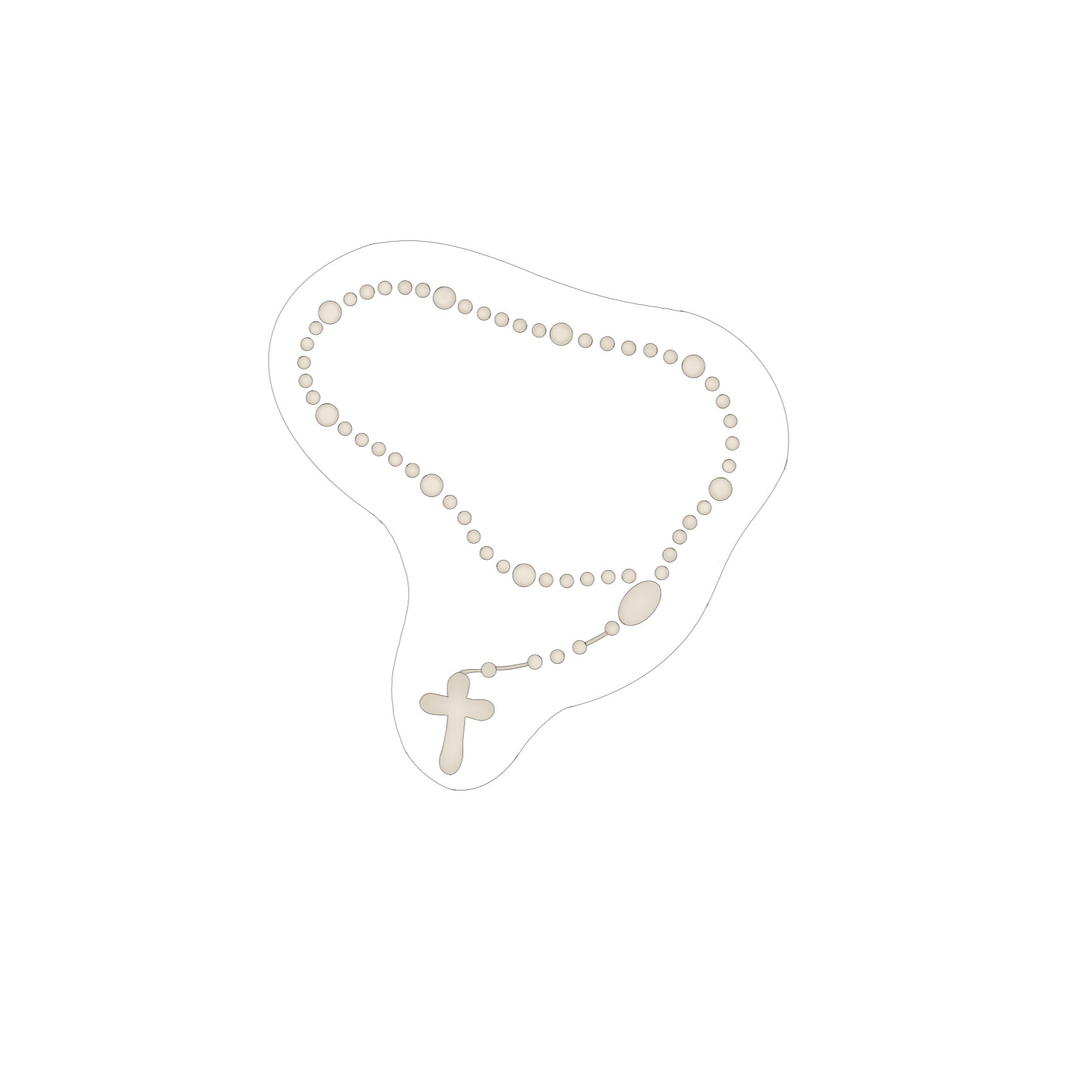 STL Mini Rosary-2.125"