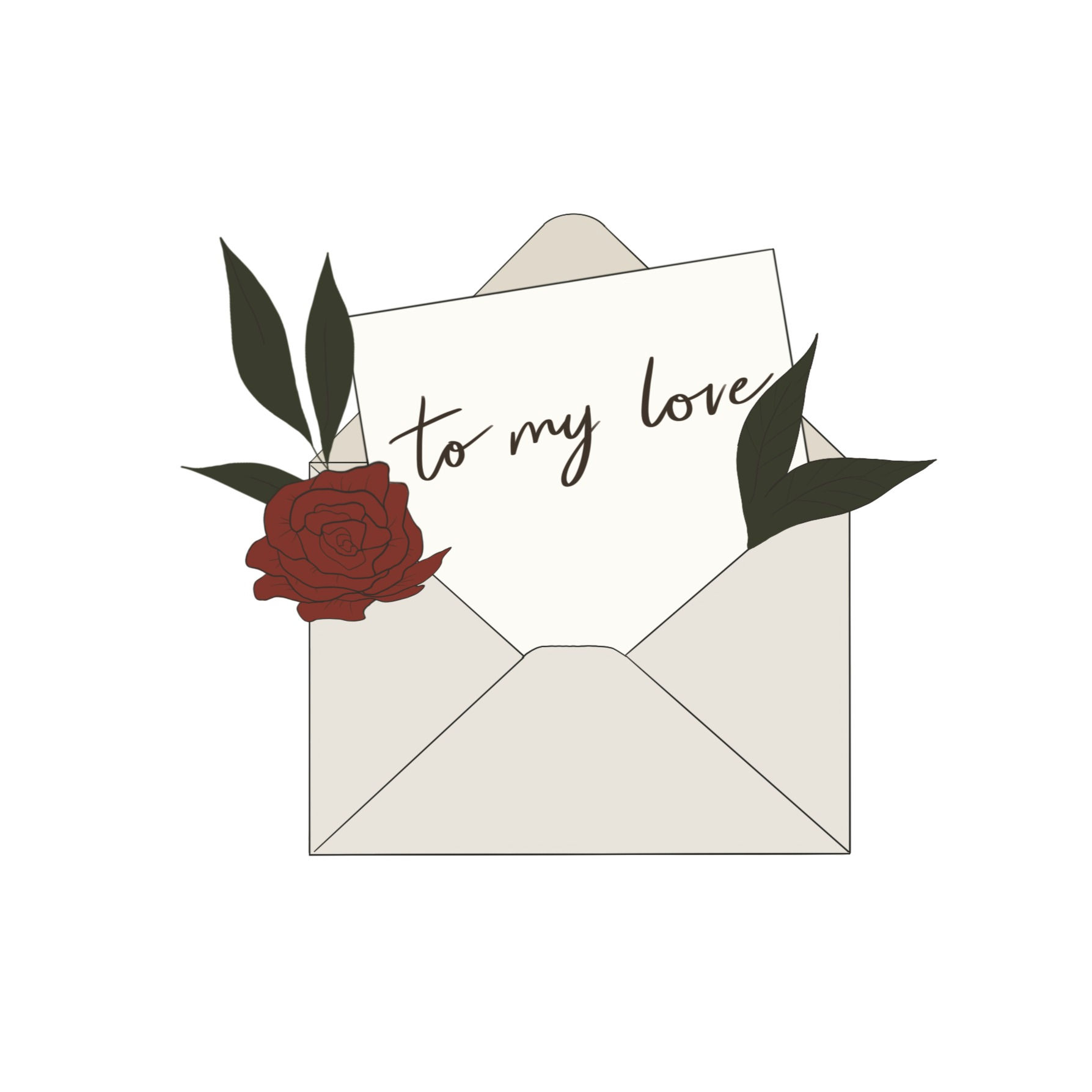 STL- Floral Envelope - 3.75"