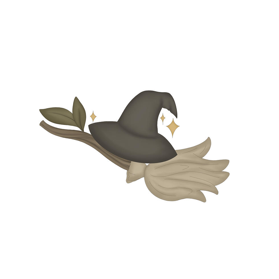 STL Witch Hat&Broom-4.5"