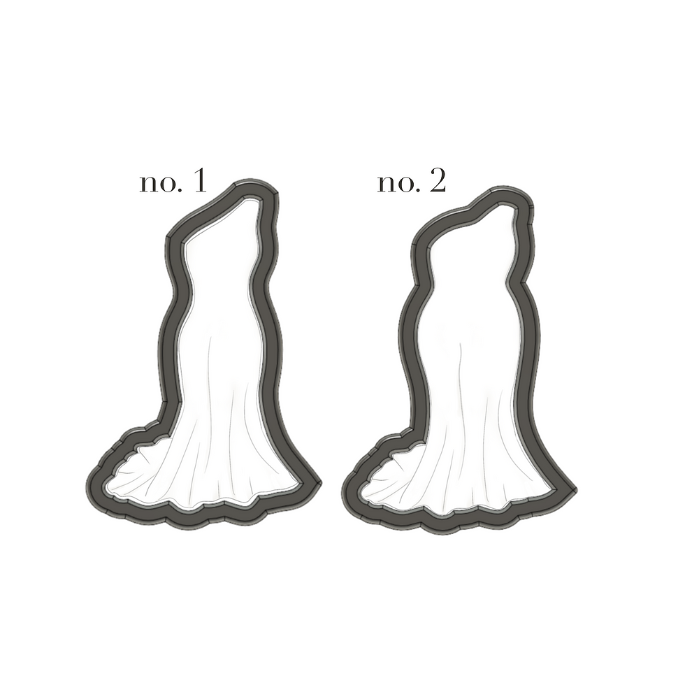 Miniatura: One Shoulder Gown Cookie Cutters