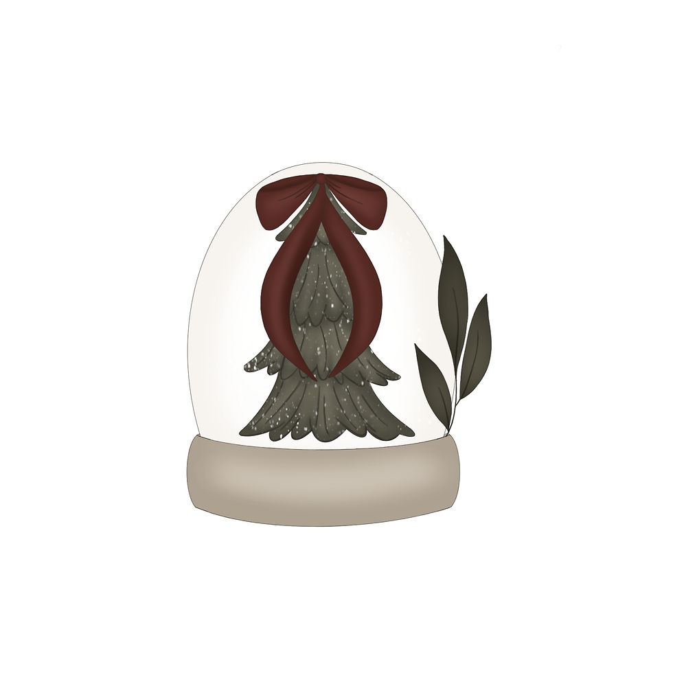 STL Greenery Snow Globe-3.75"