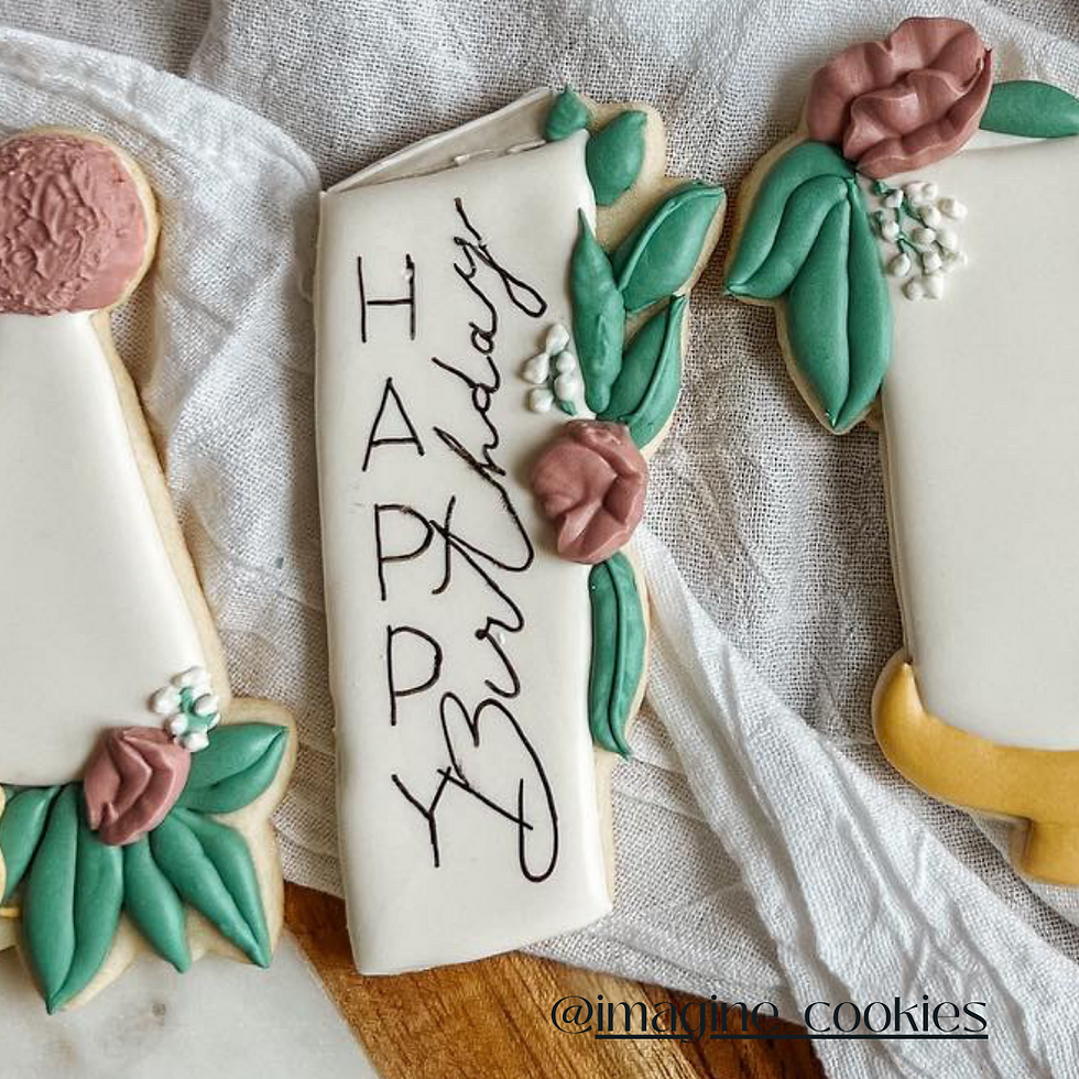 縮圖：Tall Floral Birthday Cookie Cutters