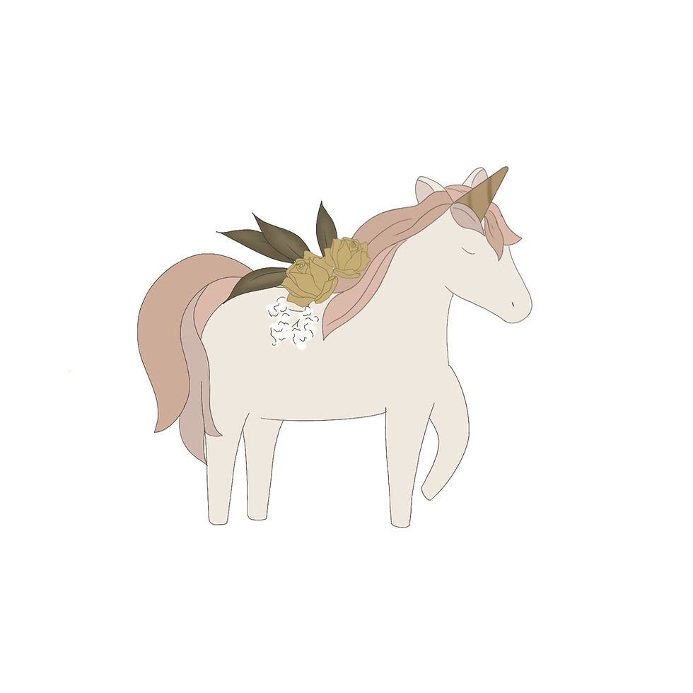 STL Floral Unicorn-3.5"