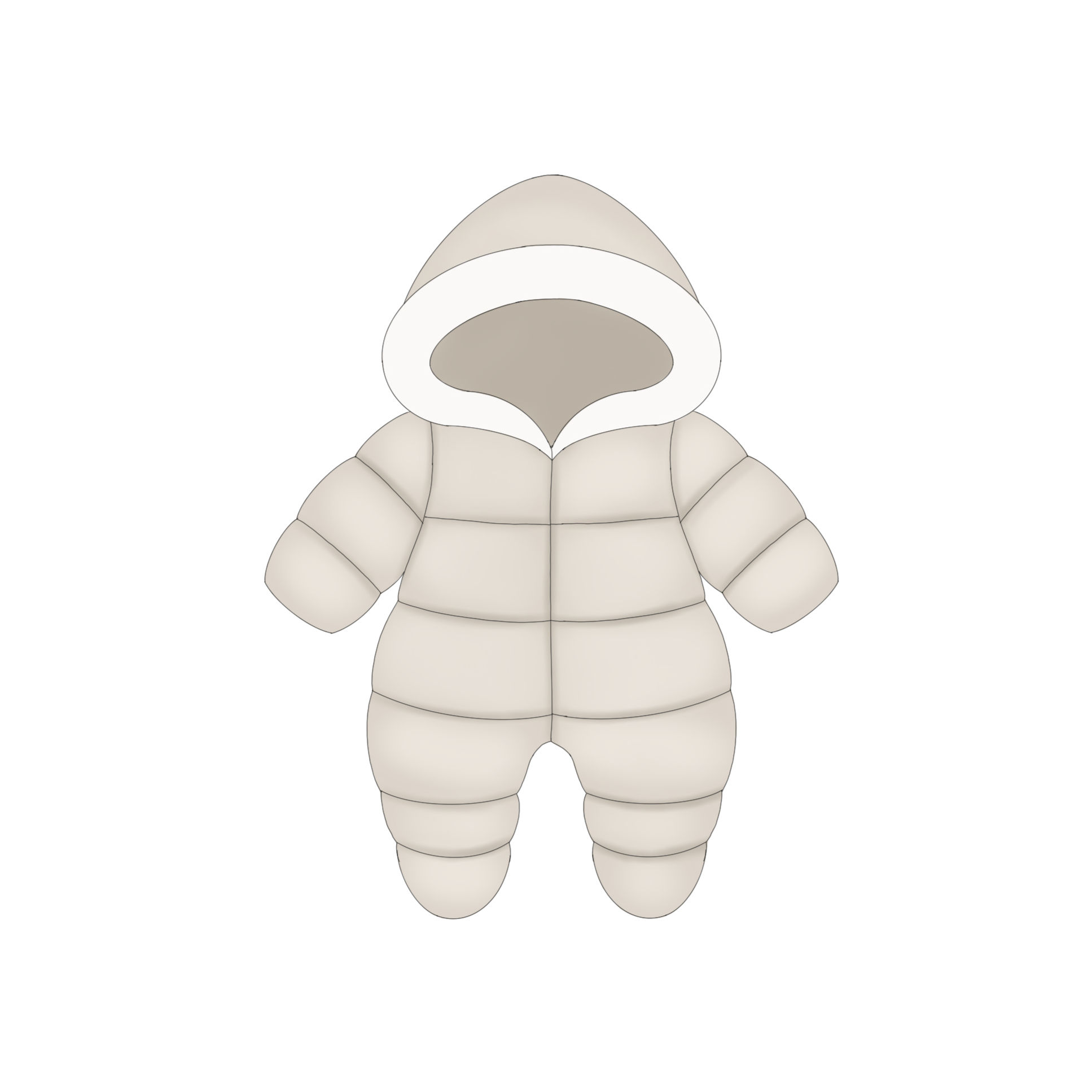 STL Baby Puffer Onesie-4.25"