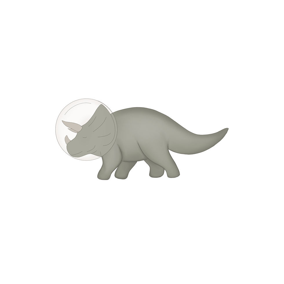 STL Space Triceratops-4.5"