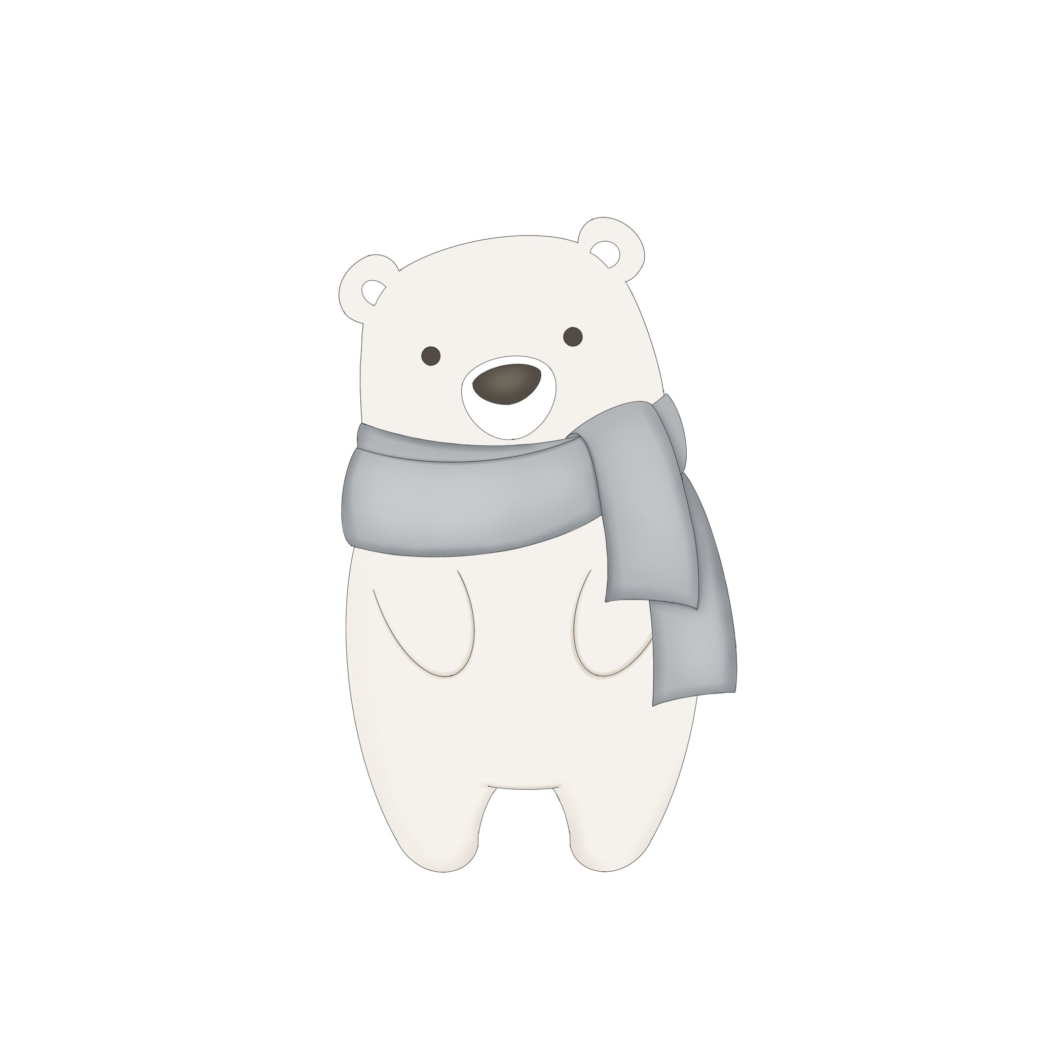 STL Polar Bear-4"