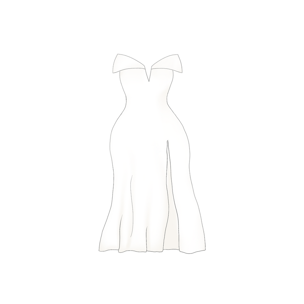 STL Deep V Gown No.2-4"