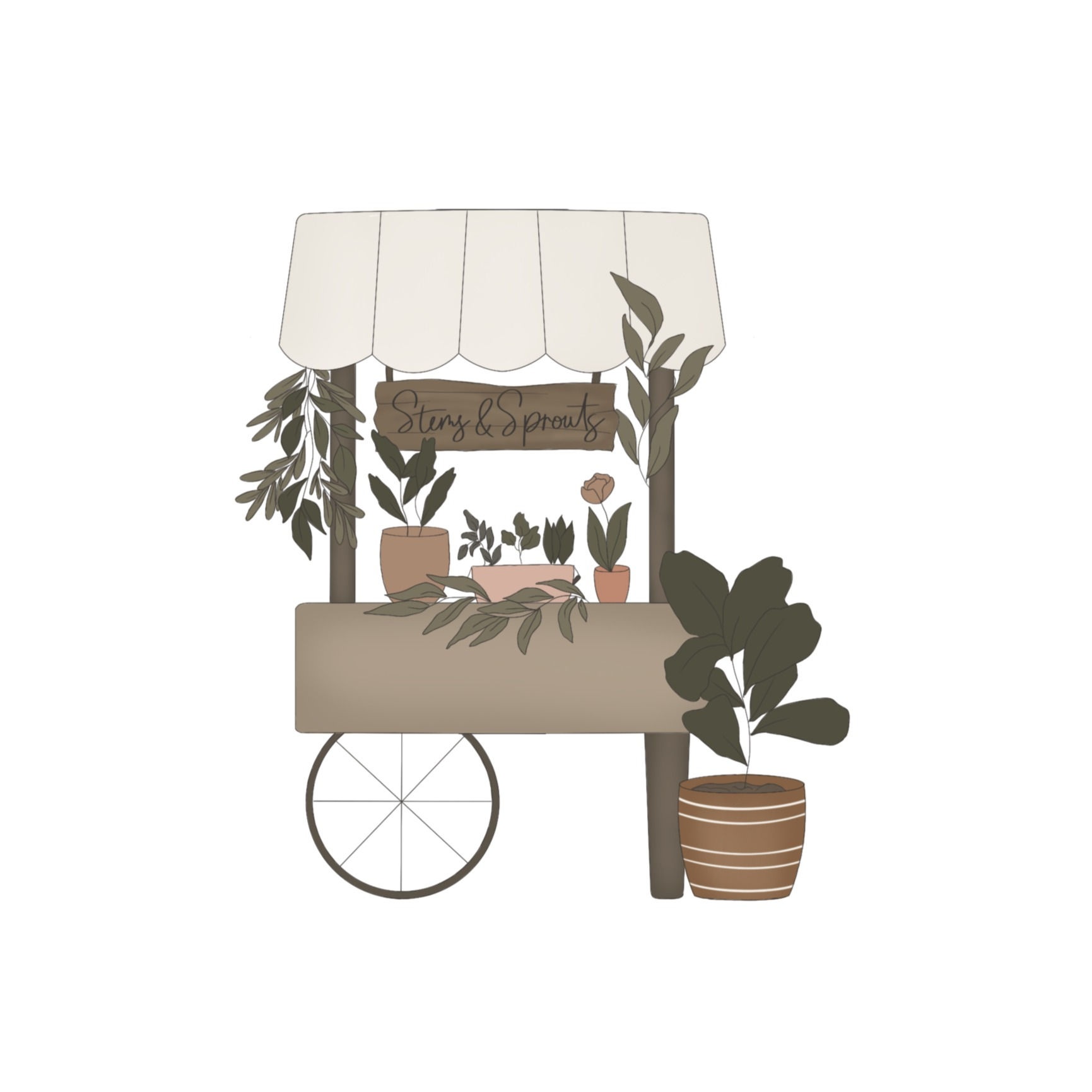 STL Floral Cart-3.5"