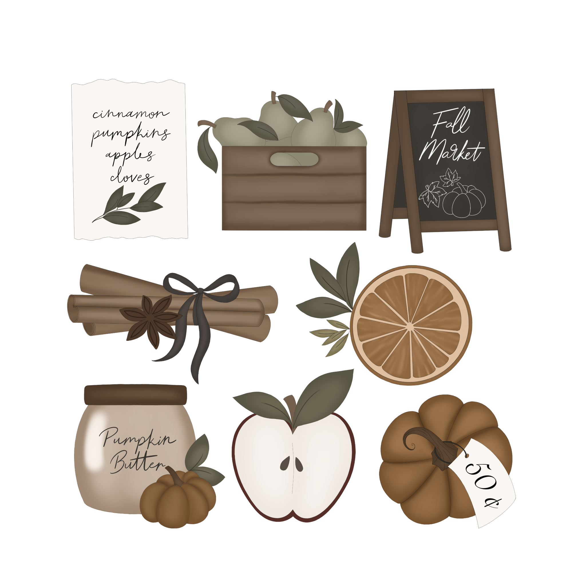 Fall Market Cookie Cutters