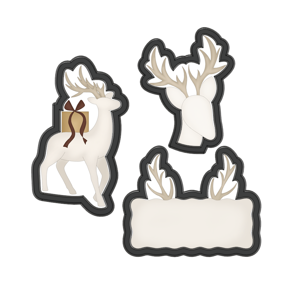 縮圖：STL Reindeer Set 3-Piece