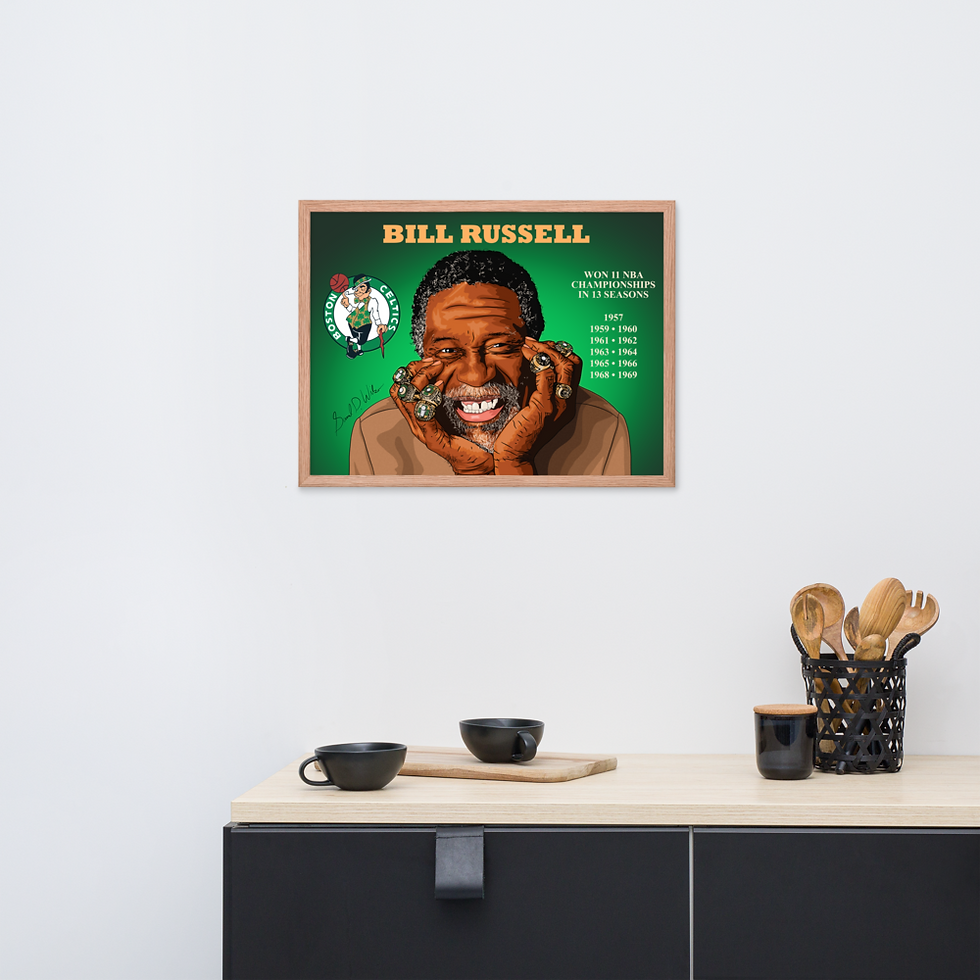 Thumbnail: Bill Russell Framed Photo Paper Poster