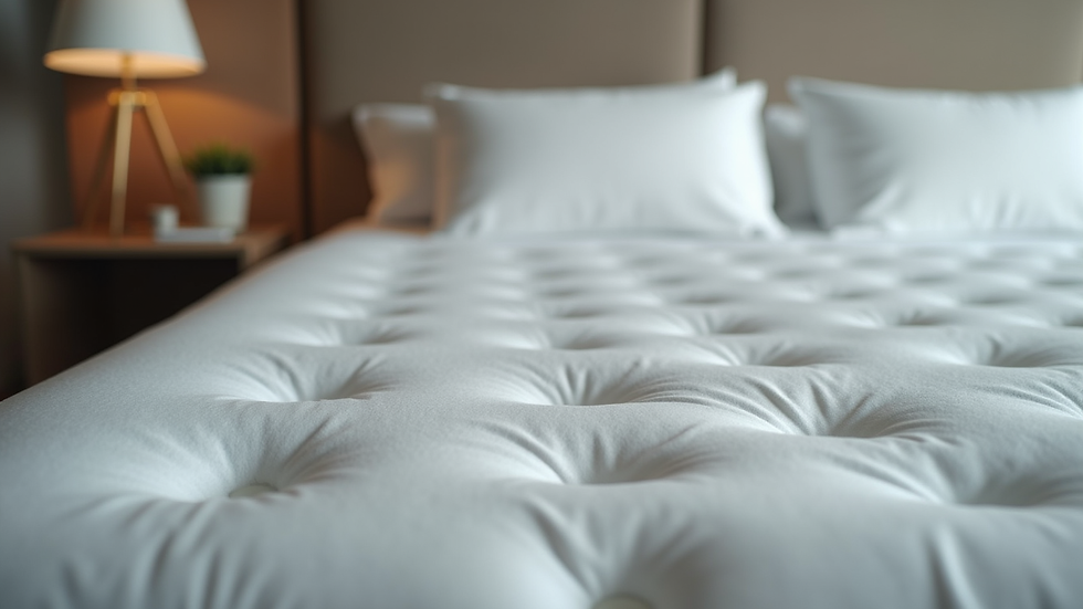 Eye-level view of adjustable mattress with remote control