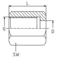 Miniaturbild: Überwurfmutter für Nippelverbindung F88