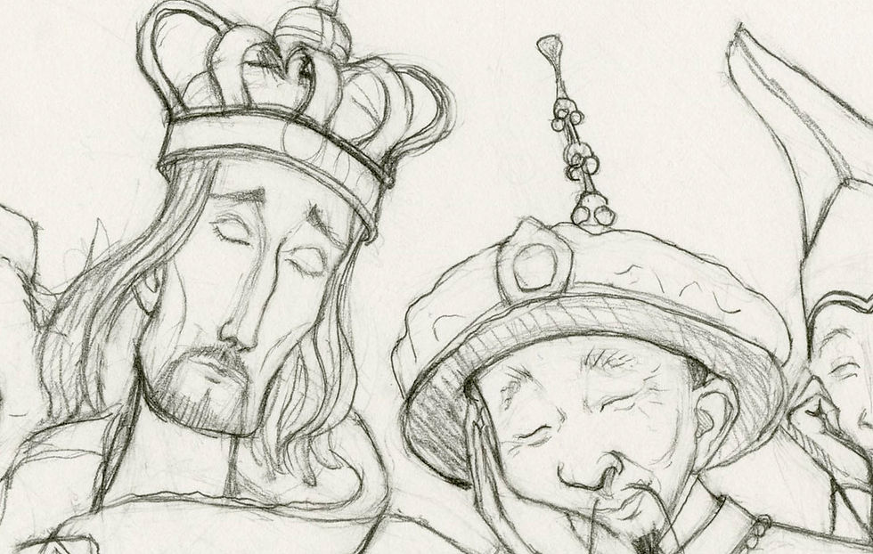 Thumbnail: "Slumbering Nations" Original Drawing by Samantha Long