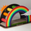 サムネイル： Rainbow Cat Scratcher Tree – large colourful rainbow-shaped cat scratcher with white cloud base, eco-friendly design, and rep