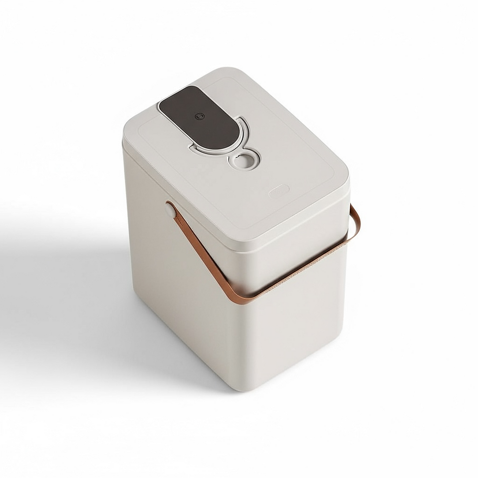 Hero angle product shot of the Nekono FreshKeeper pet food container with AirSeal System.