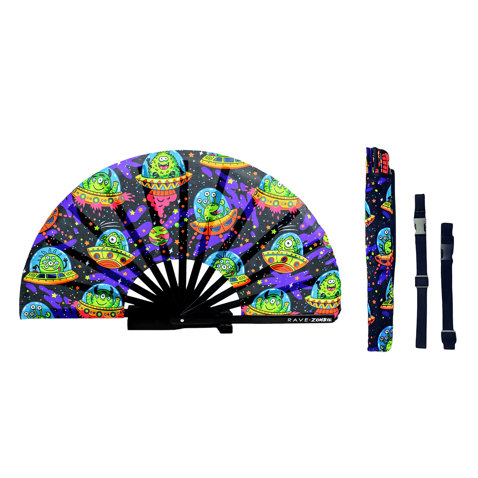 Thumbnail: Alien Invasion UV-Reactive Hand Fan