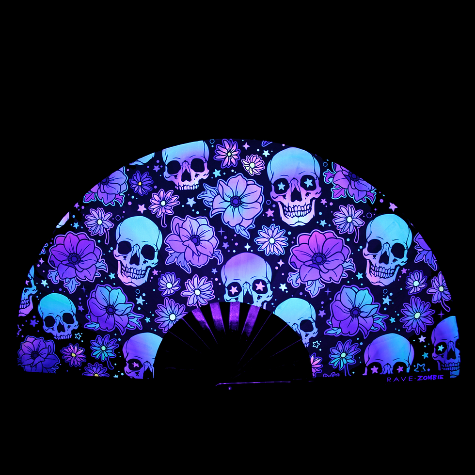 Thumbnail: Eternal Bloom UV-Reactive Hand Fan