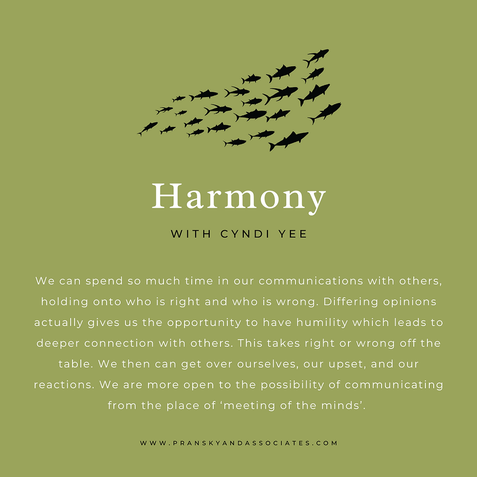 Thumbnail: Image of a school of Fish and Harmony for Ordinary Life, Extraordinary Living