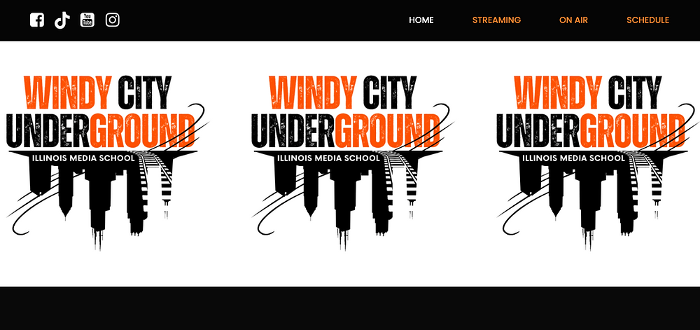Windy City Underground Radio Station website from Illinois Media School in Chicago Illinois