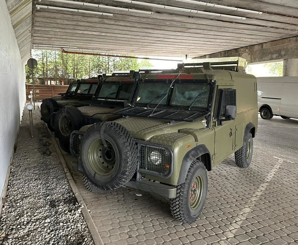 armored Land Rovers